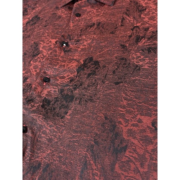 Robert Graham LIMITED EDITION MYSTIQUE Renaissance Burgandy Red Shirt Men's XL - Picture 8 of 11